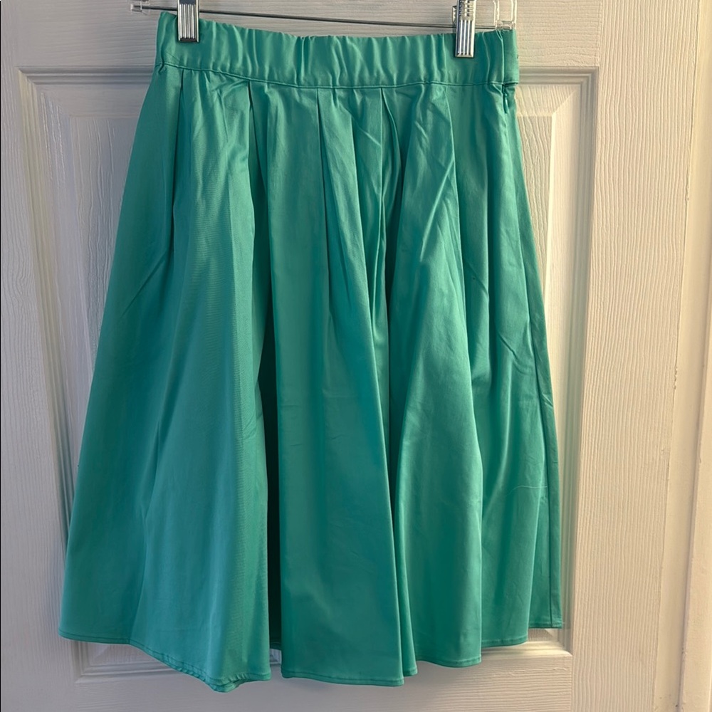 Vintage Style Turquoise Swing Skirt